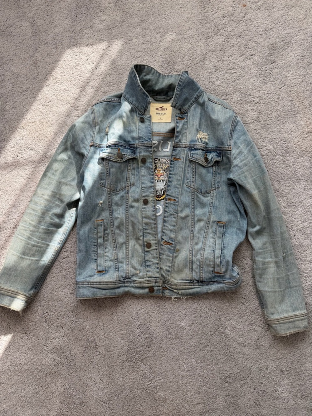 Hollister Light Blue Denim Jacket - Epic Flex - Picture 5 of 5